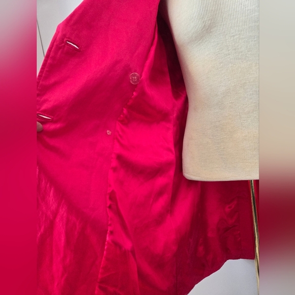 MARCIANO Hot Pink Belted Trench Coat With a Satin Feel. Size Small - Picture 11 of 16